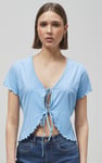 Lettuce Hem Tie Front T-Shirt