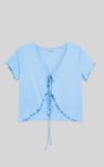 Lettuce Hem Tie Front T-Shirt