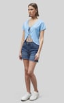 Lettuce Hem Tie Front T-Shirt