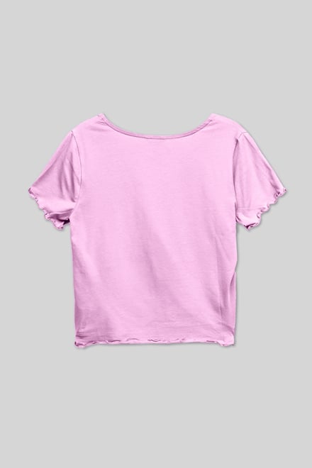 Lettuce Hem Tie Front T-Shirt