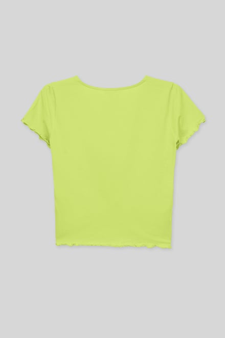 Lettuce Hem Tie Front T-Shirt