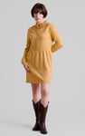 High Neck Lace Trim Mini Dress
