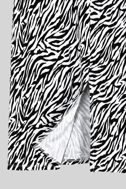 Zebra Print Jersey Midi Skirt
