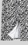 Zebra Print Jersey Midi Skirt