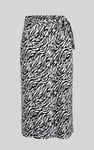 Zebra Print Jersey Midi Skirt