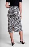 Zebra Print Jersey Midi Skirt