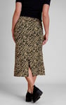 Zebra Print Jersey Midi Skirt