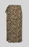 Zebra Print Jersey Midi Skirt