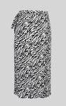 Zebra Print Jersey Midi Skirt