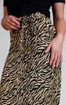 Zebra Print Jersey Midi Skirt