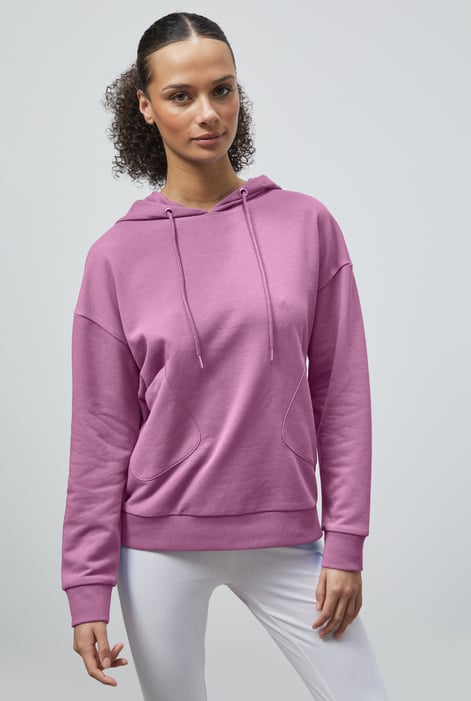 White Slanty Patch Pocket Hoodie