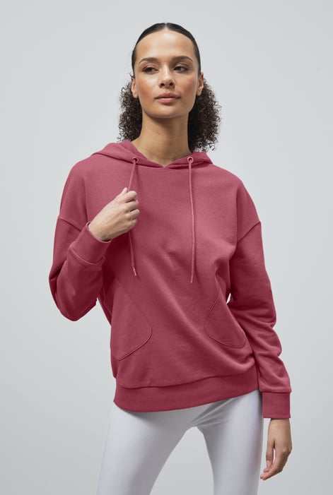 White Slanty Patch Pocket Hoodie