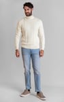 Premium Cotton Cable Knit Roll Neck Jumper