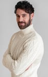 Premium Cotton Cable Knit Roll Neck Jumper