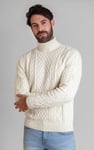Premium Cotton Cable Knit Roll Neck Jumper