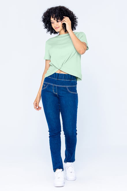 Twisted Hem Front T-Shirt