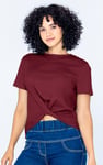 Twisted Hem Front T-Shirt