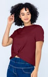 Twisted Hem Front T-Shirt
