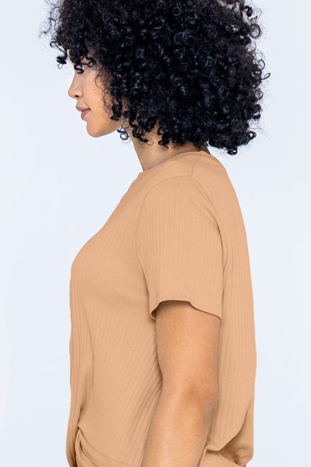 Twisted Hem Front T-Shirt