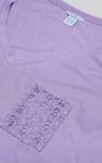Lace Pocket V-Neck Tee