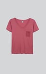 Lace Pocket V-Neck Tee