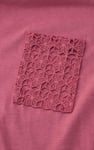 Lace Pocket V-Neck Tee