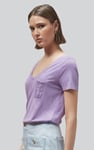 Lace Pocket V-Neck Tee