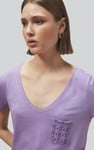 Lace Pocket V-Neck Tee
