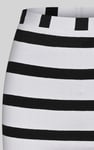 Side Slit Striped Ribbed Jersey Skirt