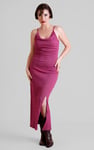 Stretch Jersey Metallic Midi Cami Dress