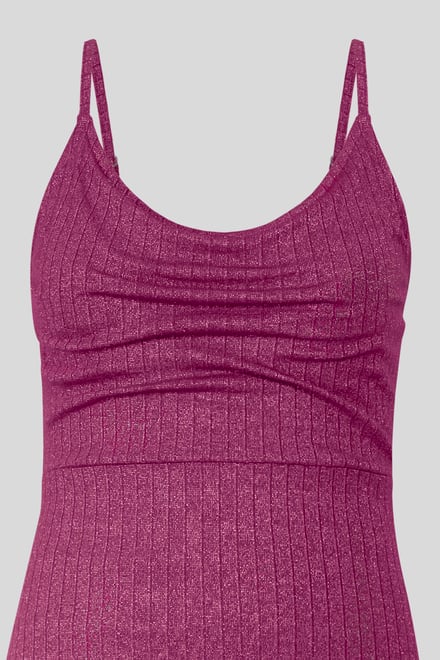 Stretch Jersey Metallic Midi Cami Dress
