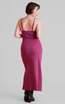 Stretch Jersey Metallic Midi Cami Dress