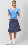 Frill Sleeves Mash Textured Jersey T-Shirt