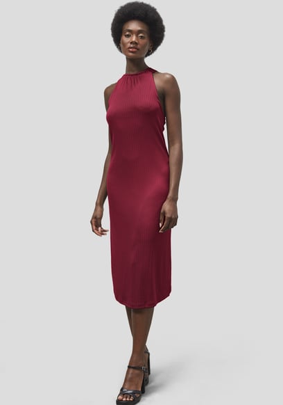 Halter Neck Dress with Criss-Cross Back