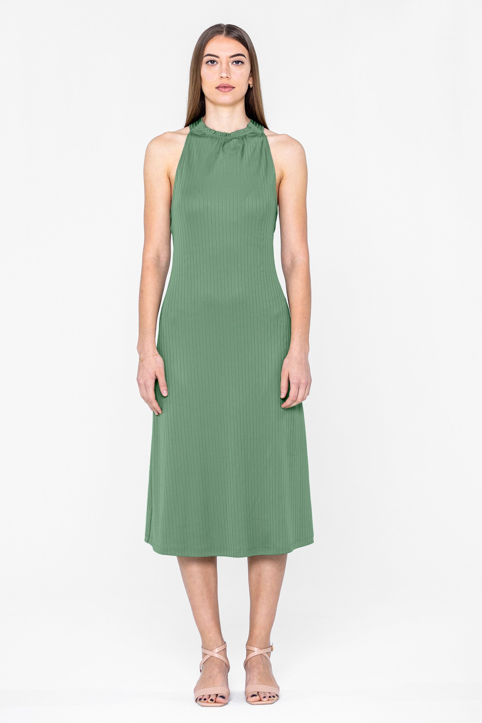 Halter Neck Dress with Criss-Cross Back
