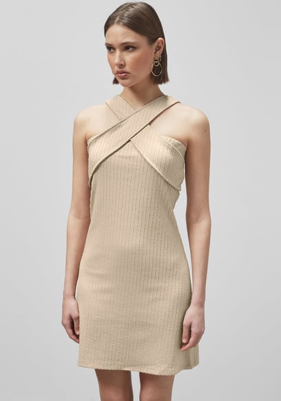 Cross Front Halter Neck dress