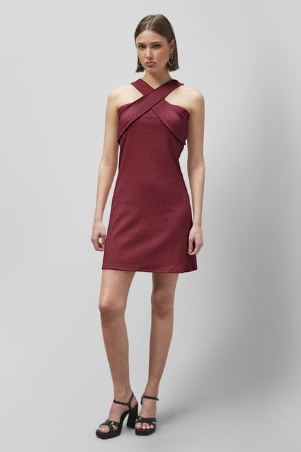 Cross Front Halter Neck dress