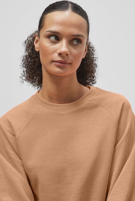 Brown Raw Edge Sweatshirt