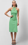 Crisscross Halter Rib Dress with Open Back