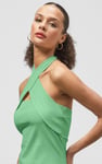 Crisscross Halter Rib Dress with Open Back