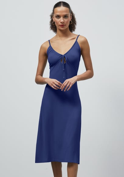Strappy V-Neck Jersey Dress