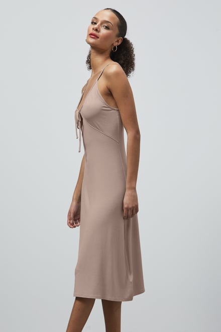Strappy V-Neck Jersey Dress