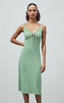 Strappy V-Neck Jersey Dress