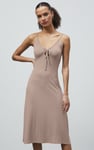 Strappy V-Neck Jersey Dress