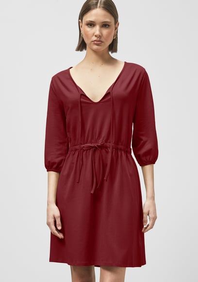 Drawstring Waist Jersey Dress