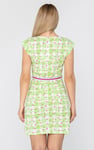 Belted Printed Jersey Dress