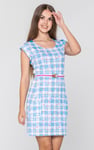 Belted Printed Jersey Dress