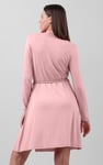 Mock Neck Tie-Belt Mini Dress