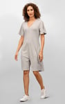 Bell Sleeve Textured Rib Playsuit