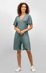 Bell Sleeve Textured Rib Playsuit